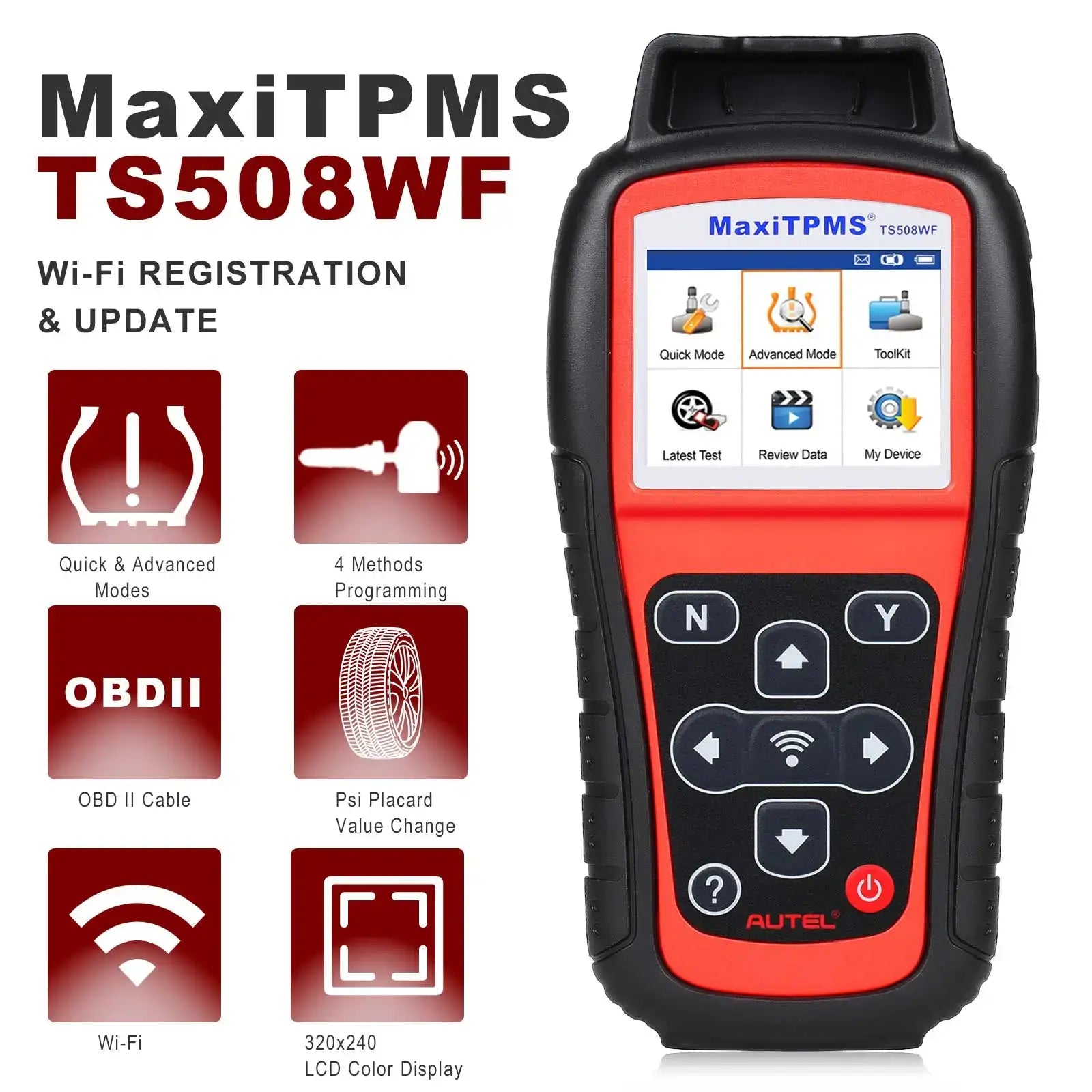 Autel MaxiTPMS TS508WF Duel Frequency 315mhz and 433mhz Support WiFi