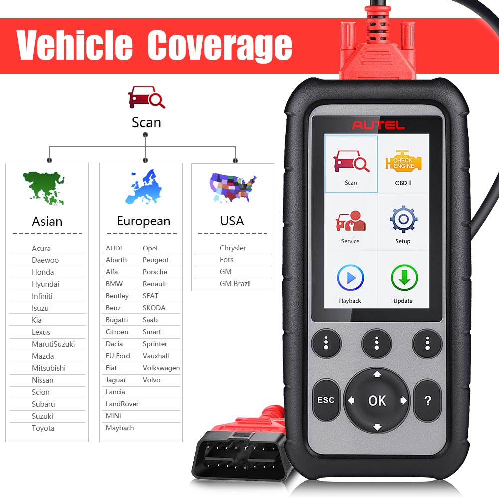 Autel MaxiDiag MD806 Pro Diagnostic OBD2 Scanner | US Ship