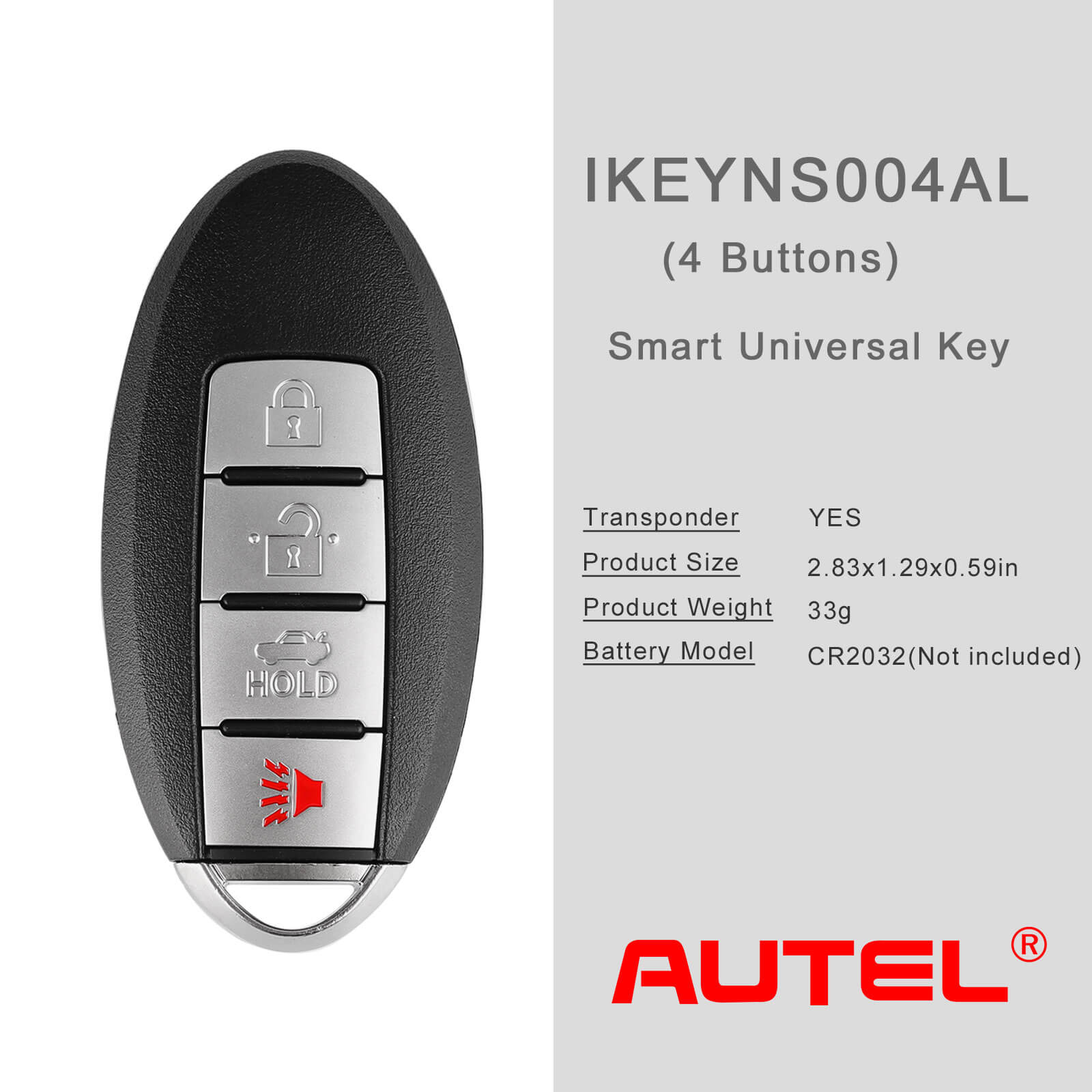 AUTEL IKEYNS004AL 4 Buttons Key for Nissan