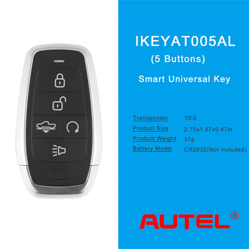 AUTEL IKEYAT005AL Independent 5 Buttons Universal Smart Key