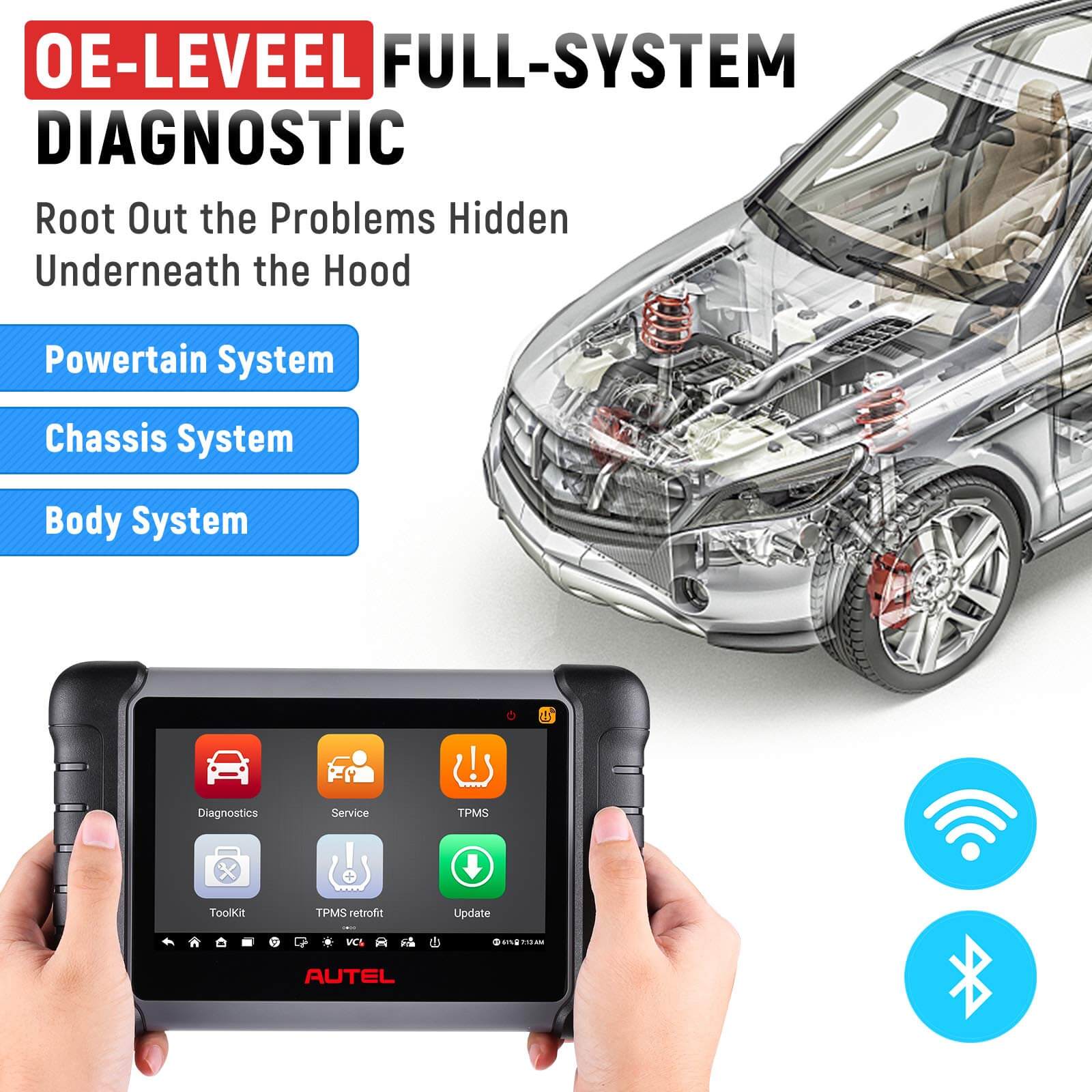 Autel MaxiCOM MK808Z-TS MK808S-TS OBD2 Diagnostic Scanner