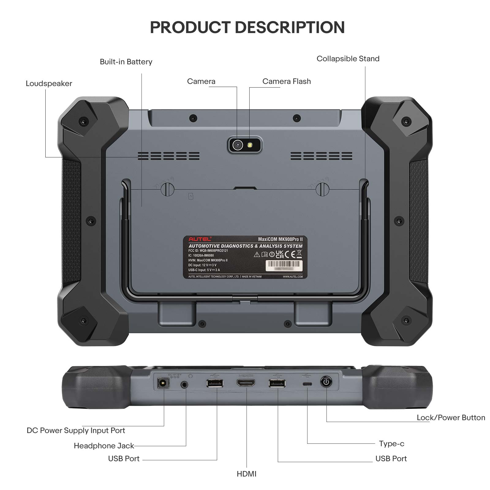 Autel MaxiCOM MK908 PRO II New Automotive Diagnostic Scanner