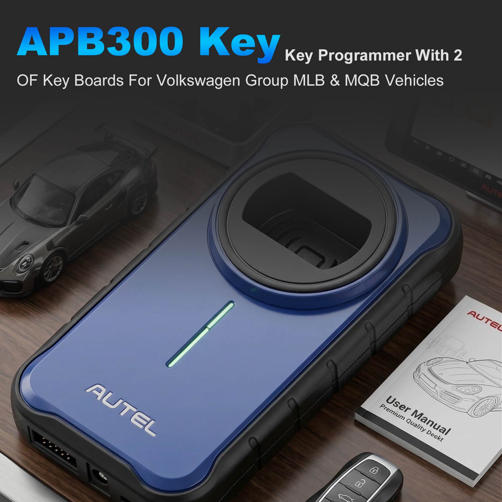 AUTEL APB300 Key Programmer With 2 Pieces of Key Boards For Volkswagen Group MLB & MQB Vehicles