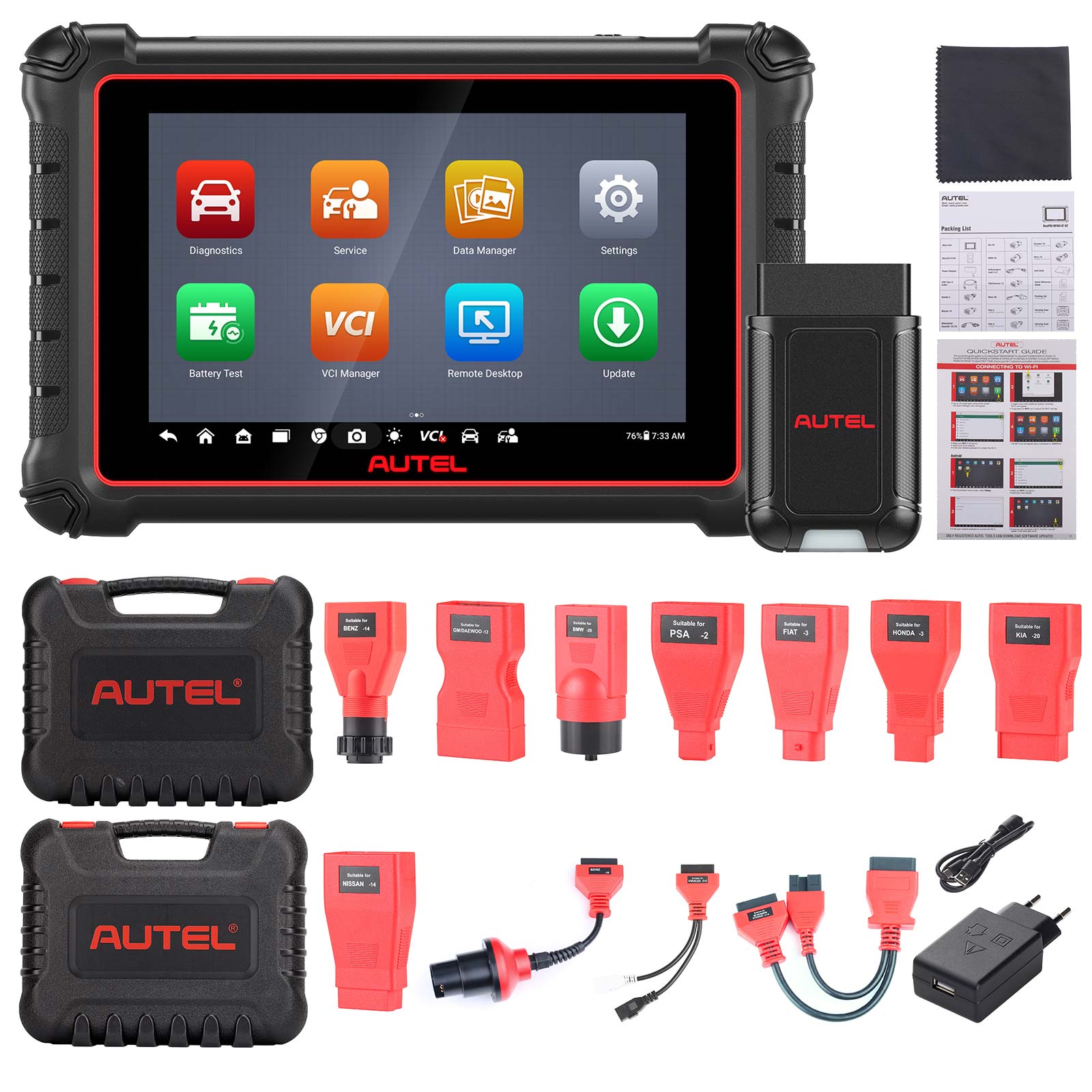 [US Ship] Autel MaxiPRO MP900-BT/ MP900-BT Kit Advanced Wireless & Bluetooth All System Car Diagnostic Scanner with Pre & Post Scan - AutelTool.us