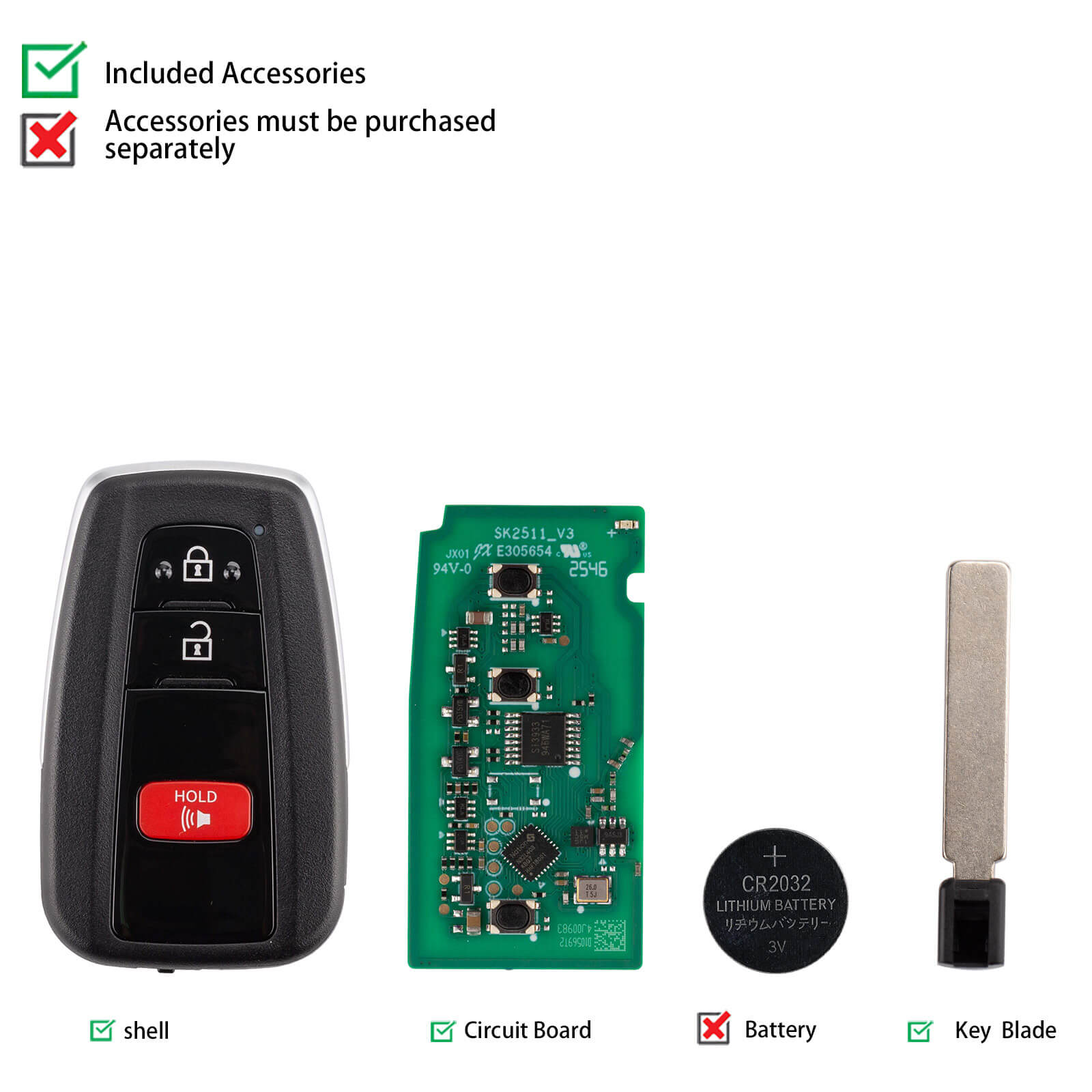 [New Arrivals] AUTEL IKEYTY003AL 3 Buttons 315/433 MHz for Toyota 4D & 8A 1 PC/ 5 PCs/ 10 PCs