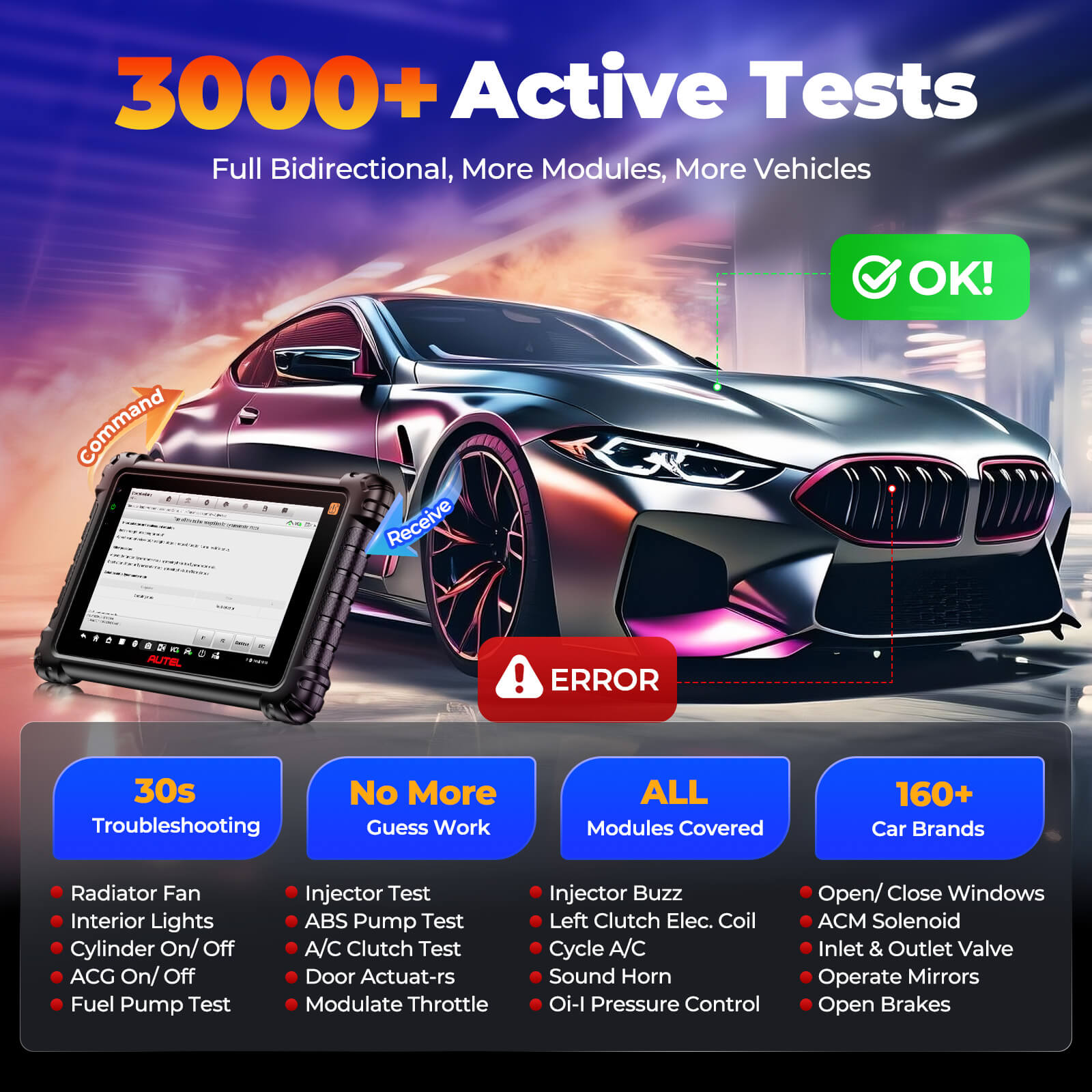 Autel MaxiCOM MK906S PRO II -TS Automotive Diagnostic Tool