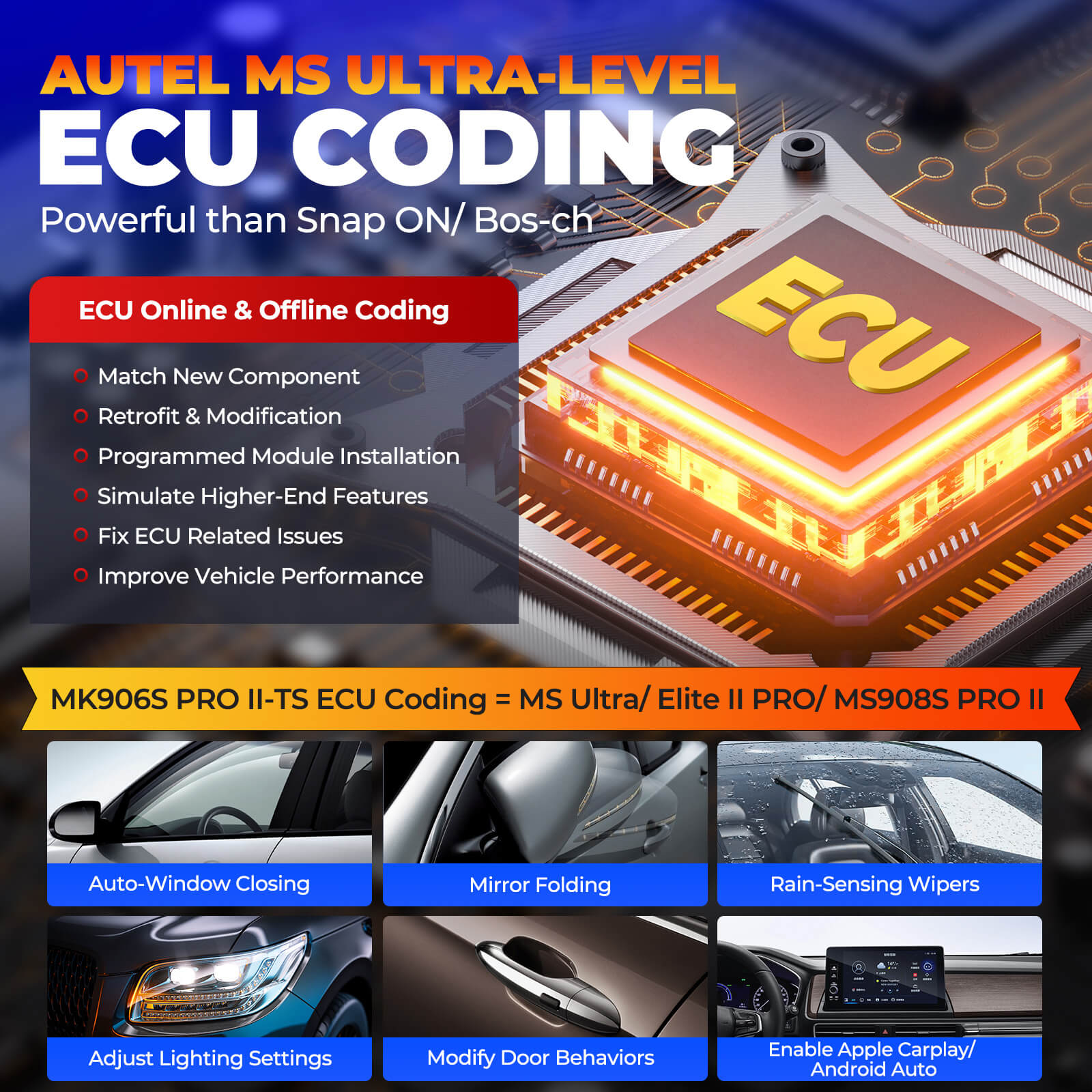 Autel MaxiCOM MK906S PRO II -TS Automotive Diagnostic Tool