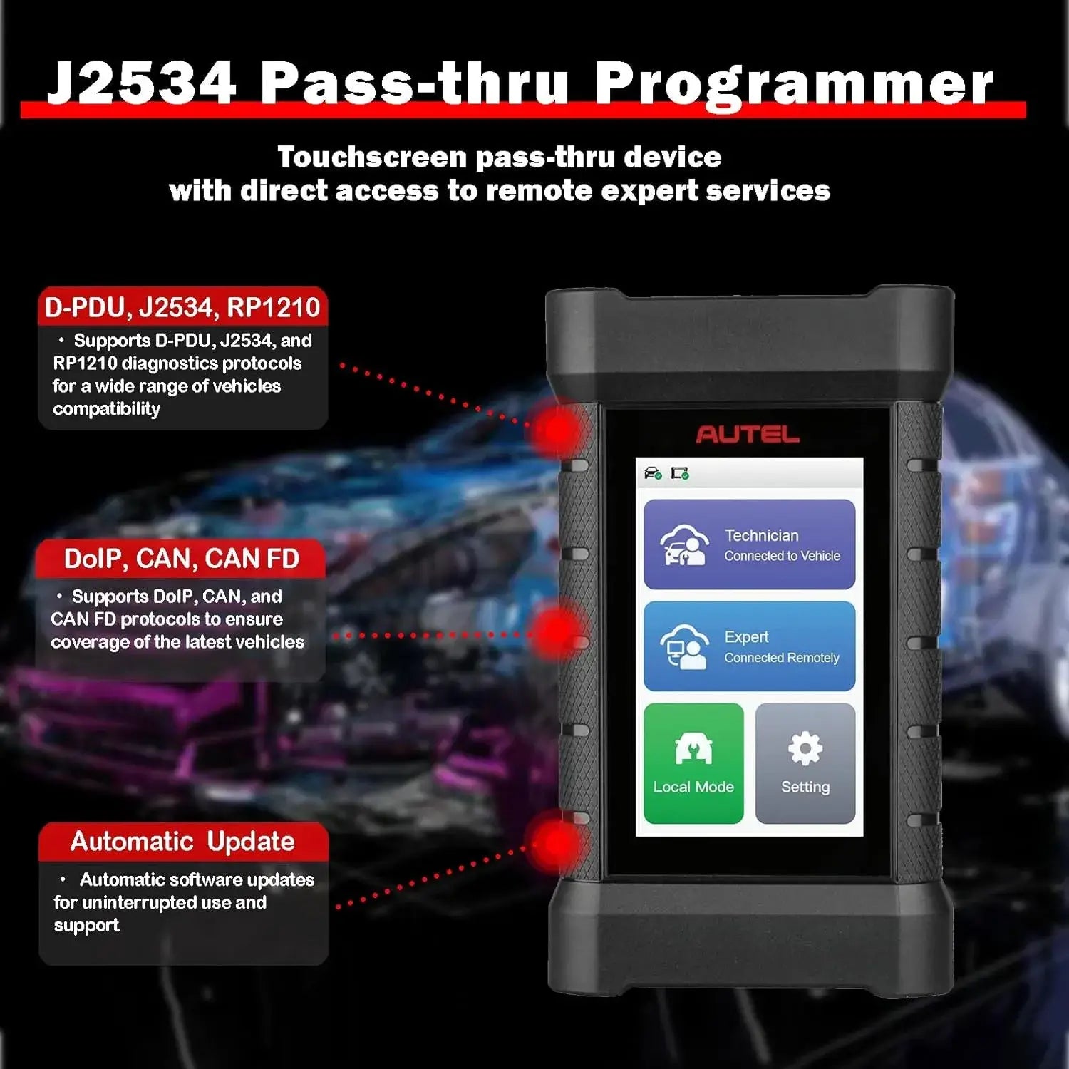 Autel MaxiFlash XLink Expert-Driven Remote Diagnostics J2534 Tool