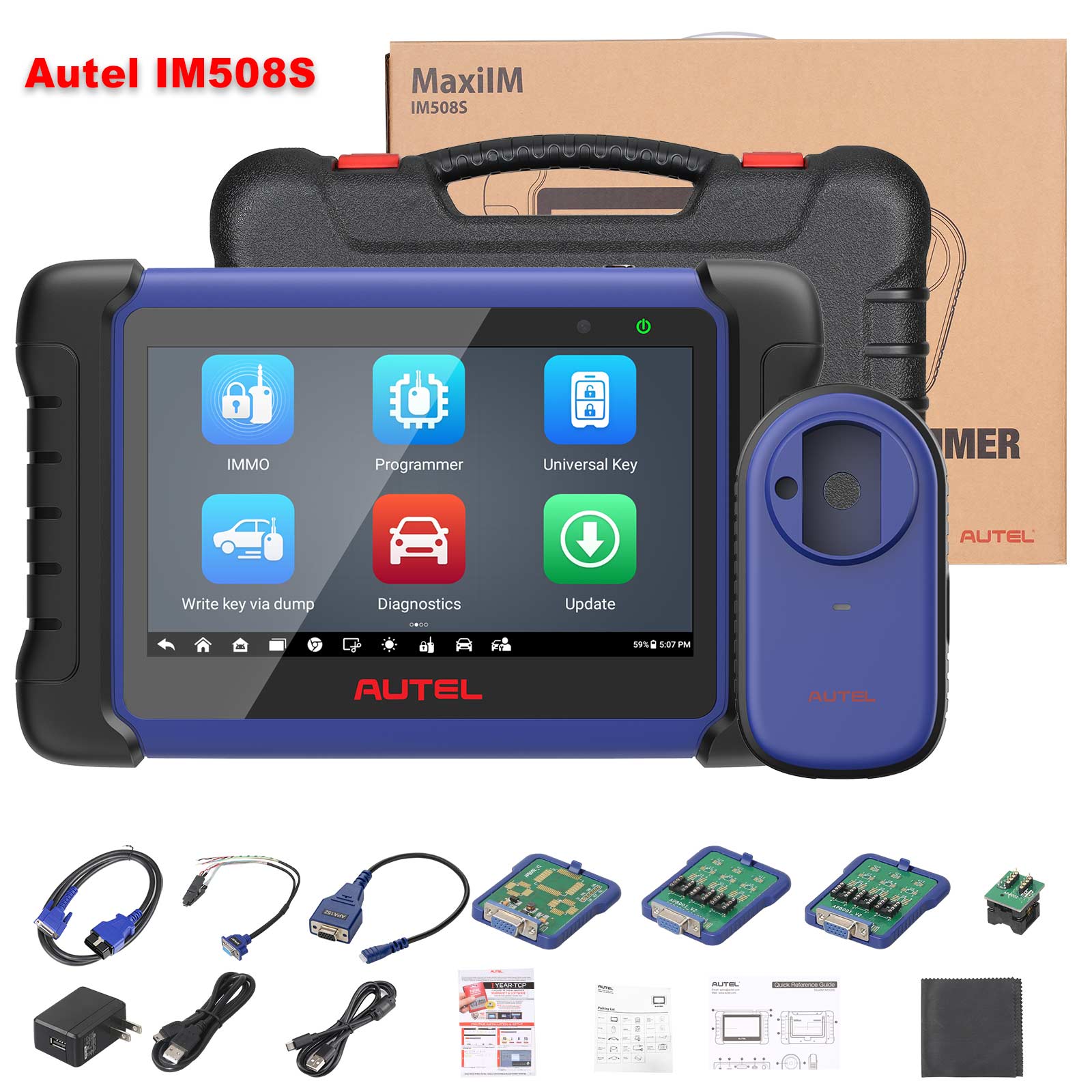[US Ship] Autel MaxiIM IM508S + XP400 Pro + APB112 Smart Key Simulator + G-Box3 Adapter Bundle, No IP Block Problem