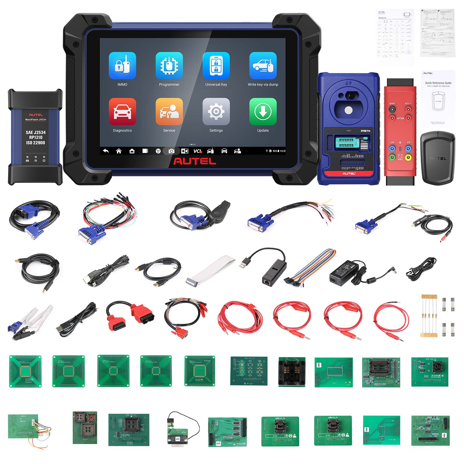 Autel MaxiIM IM608 (Pro) II Automotive Key Programming Tool plus IMKPA Accessories Kit, APB112 Key Simulator and G-Box2 Adapter Bundle