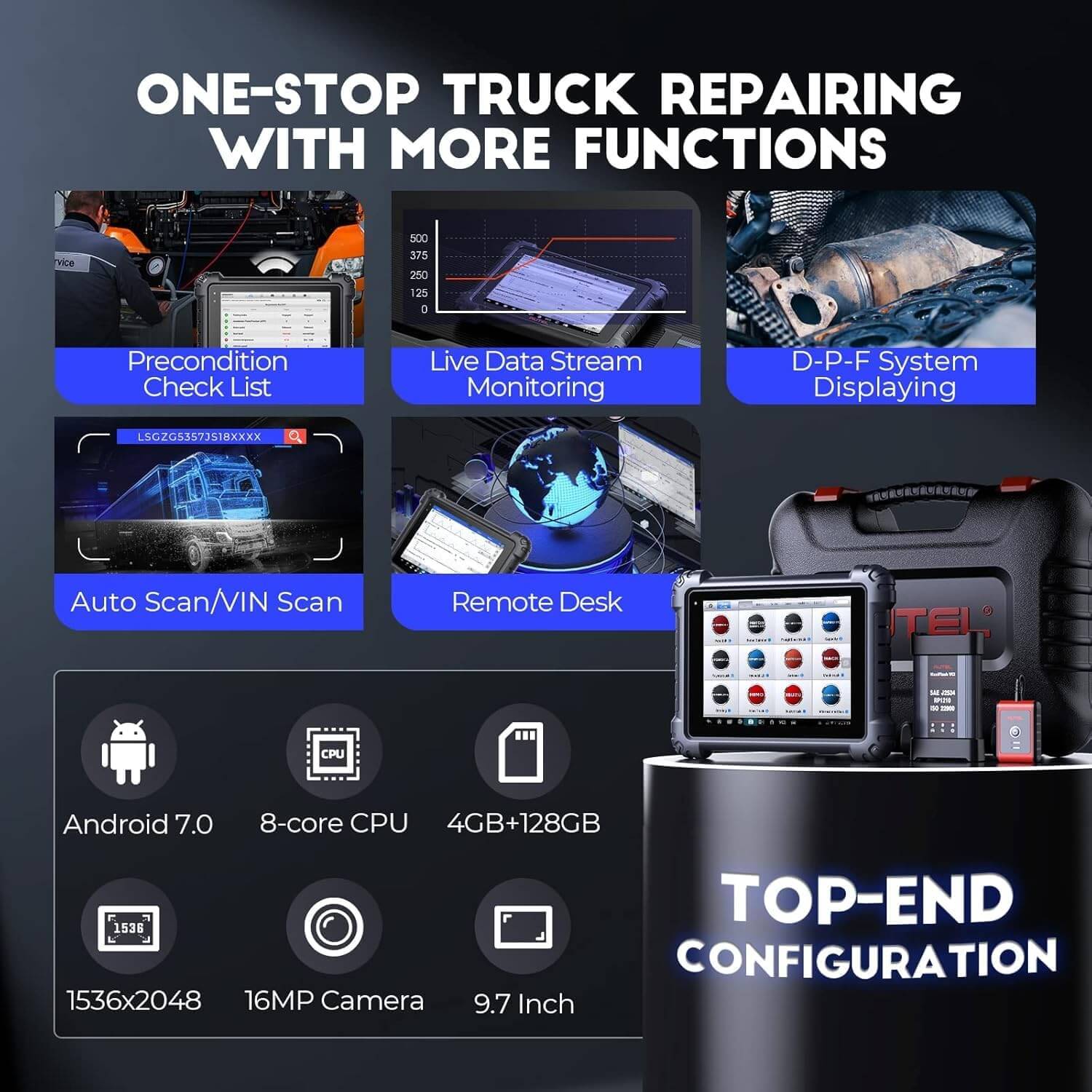 Autel MaxiSys MS909CV Heavy Duty Diagnostic Tool