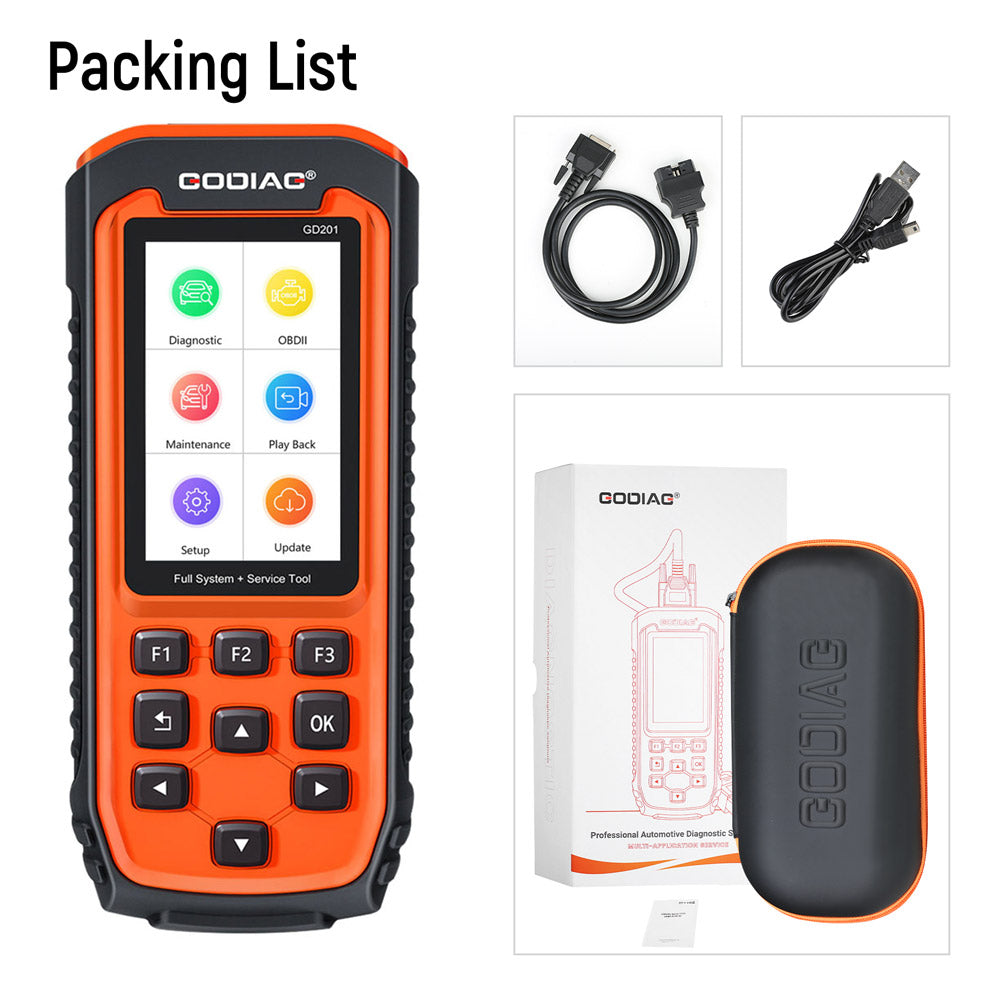 UOBDII GD201 All System Scan Tool, OBD2 Car Scanner, Diagnostic Scan Tool, 29 Hot Functions with DPF ABS Airbag Oil Light Reset