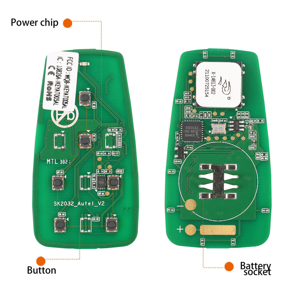 AUTEL IKEYAT006BL Independent 6-Button Universal Smart Key - Left & Ri ...