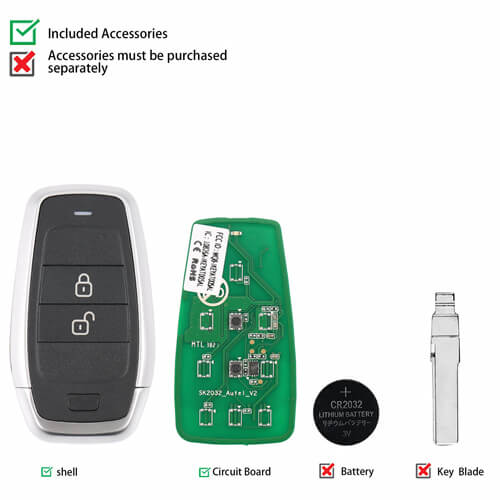 AUTEL IKEYAT002AL Independent 2 Buttons Key