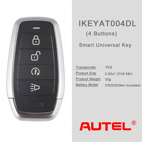Autel IKEYAT004DL Independent 4 Button Universal Smart Key