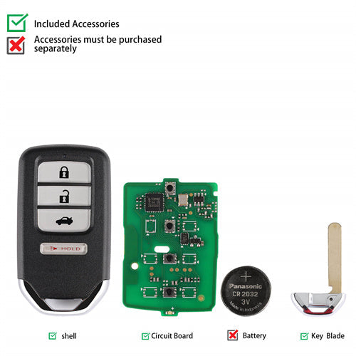 AUTEL IKEYHD004AL 4 Buttons Smart Universal Key for Honda