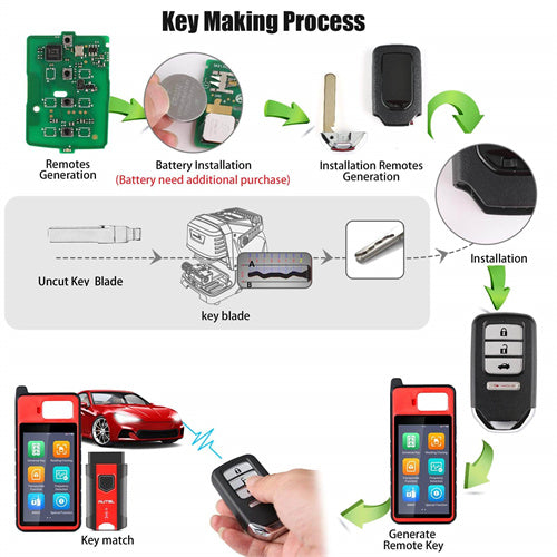 AUTEL IKEYHD004AL 4 Buttons Smart Universal Key for Honda