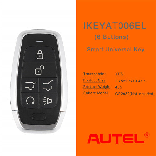 AUTEL IKEYAT006EL Independent 6 Buttons Universal Smart Key
