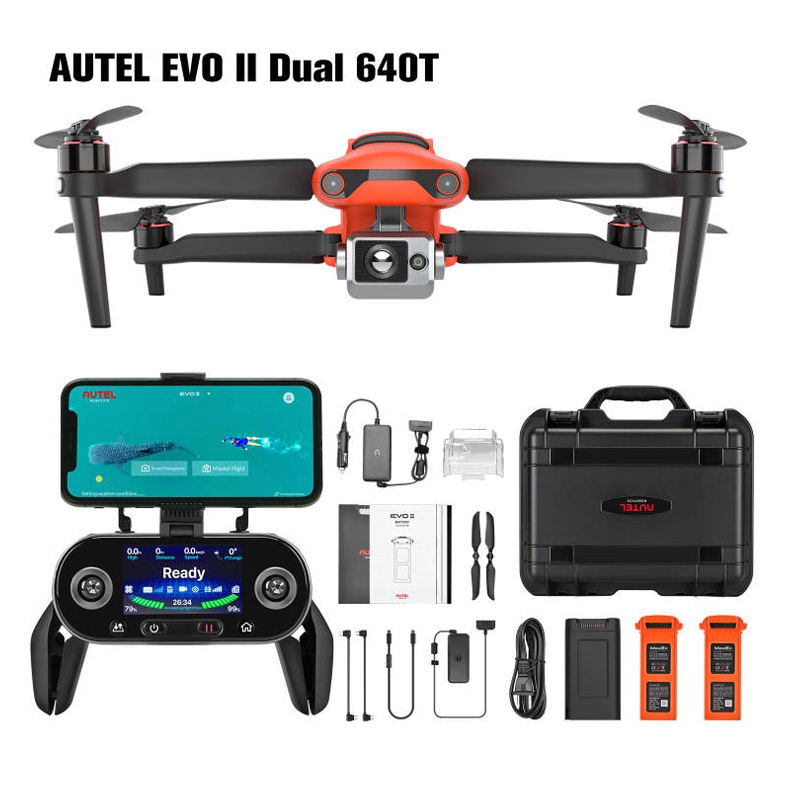 Autel EVO II Dual Rugged Bundle (640T) Thermal Imaging Sensor 360° Obstacle Avoidance 38 Minute Flight Time - Automotive Diagnostic