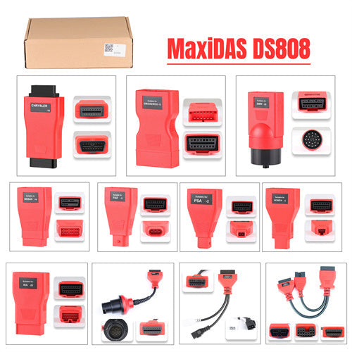 Full Kit Connectors OBDI Adapters Suit for Autel MaxiSys Ultra/MS906/MS906BT/MaxiDAS DS808 etc. - Automotive Diagnostic