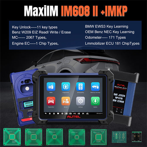 Autel MaxiIM IM608 (Pro) II Automotive All-In-One Key Programming Tool plus 2 PCs OTOFIX Smart Key Watch