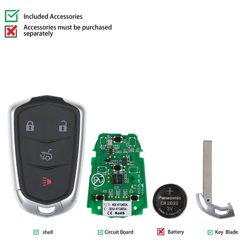 AUTEL IKEYGM004AL 4-Button Universal Smart Key for GM Cadillac